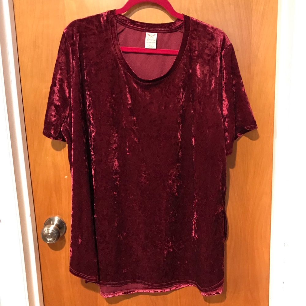 Faded Glory Crushed Velvet Shirt 2x